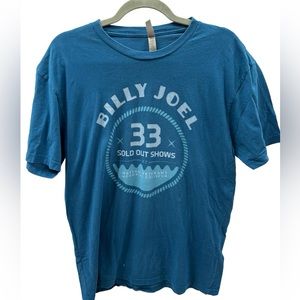 Next Level Blue Billy Joel Nassau Coliseum 33rd Sell Out Tee Shirt Size‎ Large